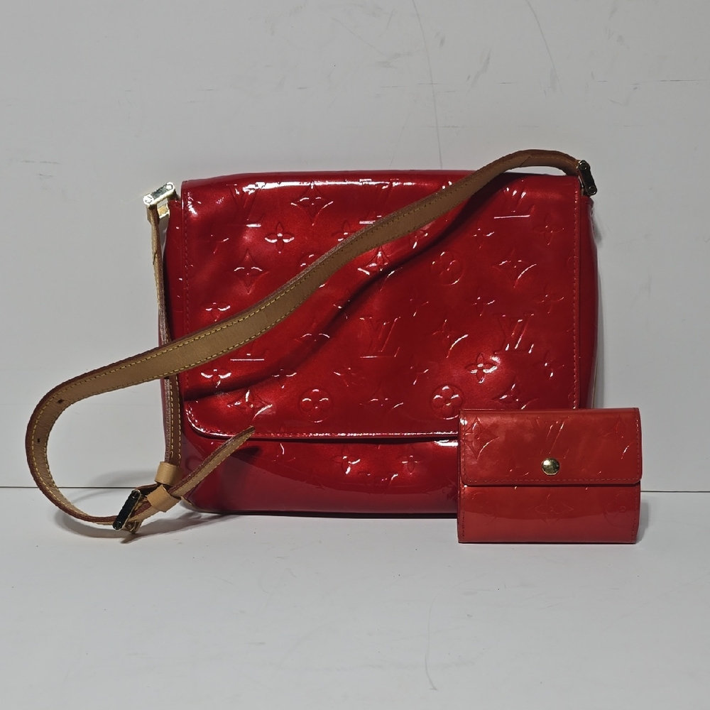 Louis Vuitton Red Crossbody Bag with Card Holder